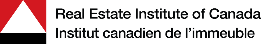 Real Estate Institute of Canada logo featuring a red and black triangular symbol, representing key property management, alongside the organization’s name in English and French.